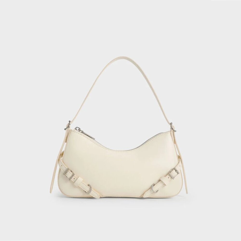 Charles & Keith Sloane Shoulder Bag in Cream